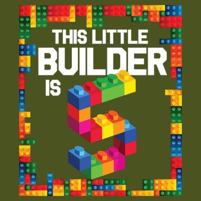 5 Year Old Building Blocks Birthday Brick 5th Gift T-Shirt