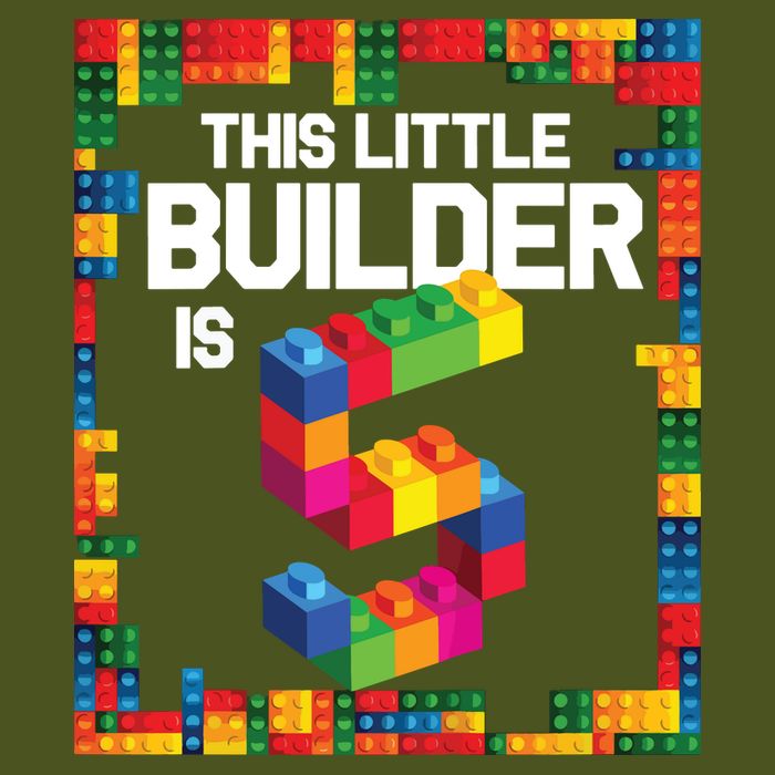 5 Year Old Building Blocks Birthday Brick 5th Gift Sustainable Bucket Hat