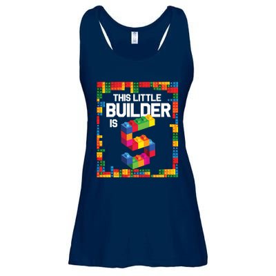 5 Year Old Building Blocks Birthday Brick 5th Gift Ladies Essential Flowy Tank