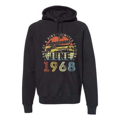 55 Year Old Awesome Since June 1968 55th Birthday Premium Hoodie