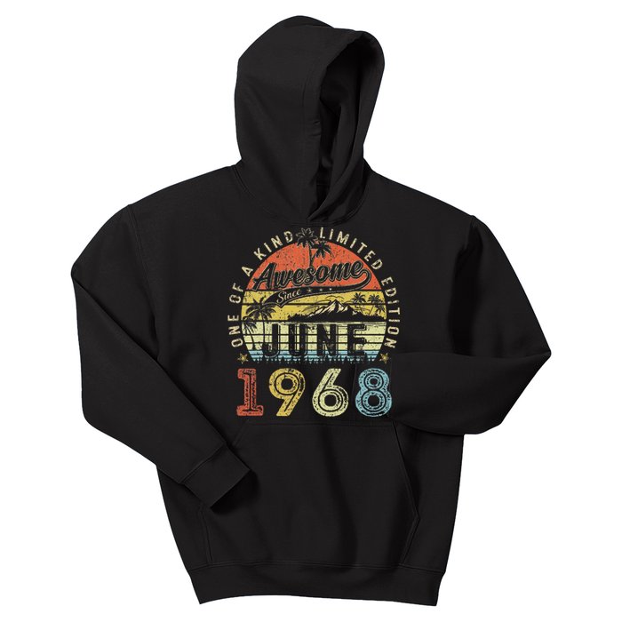 55 Year Old Awesome Since June 1968 55th Birthday Kids Hoodie