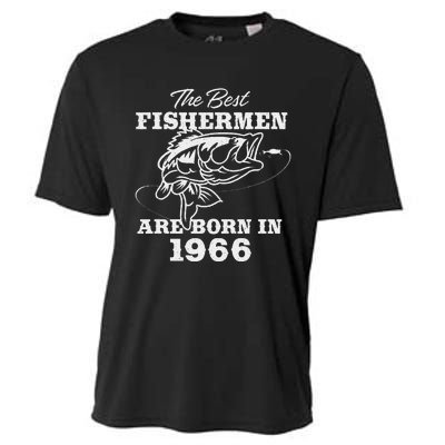 57 Year Old Fisherman Fishing 1966 57th Birthday Gift Cooling Performance Crew T-Shirt