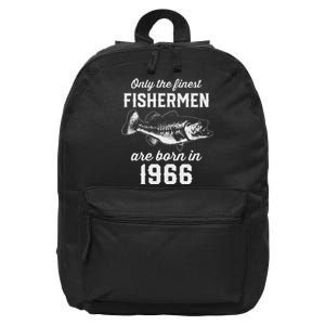 57 Year Old Fisherman Fishing 1966 57th Birthday 16 in Basic Backpack