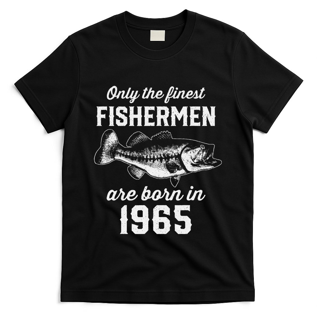 58 Year Old Fisherman Fishing 1965 58th Birthday T-Shirt