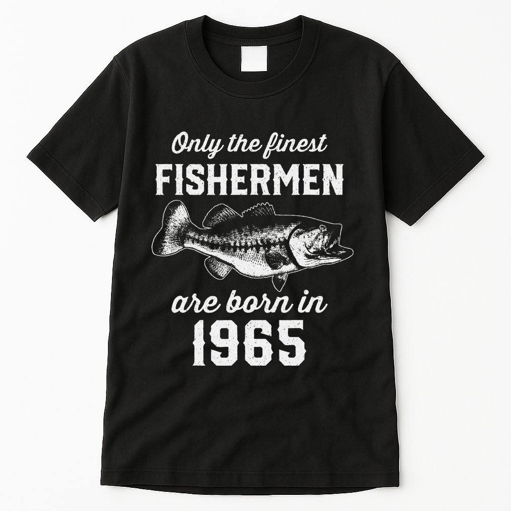 58 Year Old Fisherman Fishing 1965 58th Birthday Tall T-Shirt
