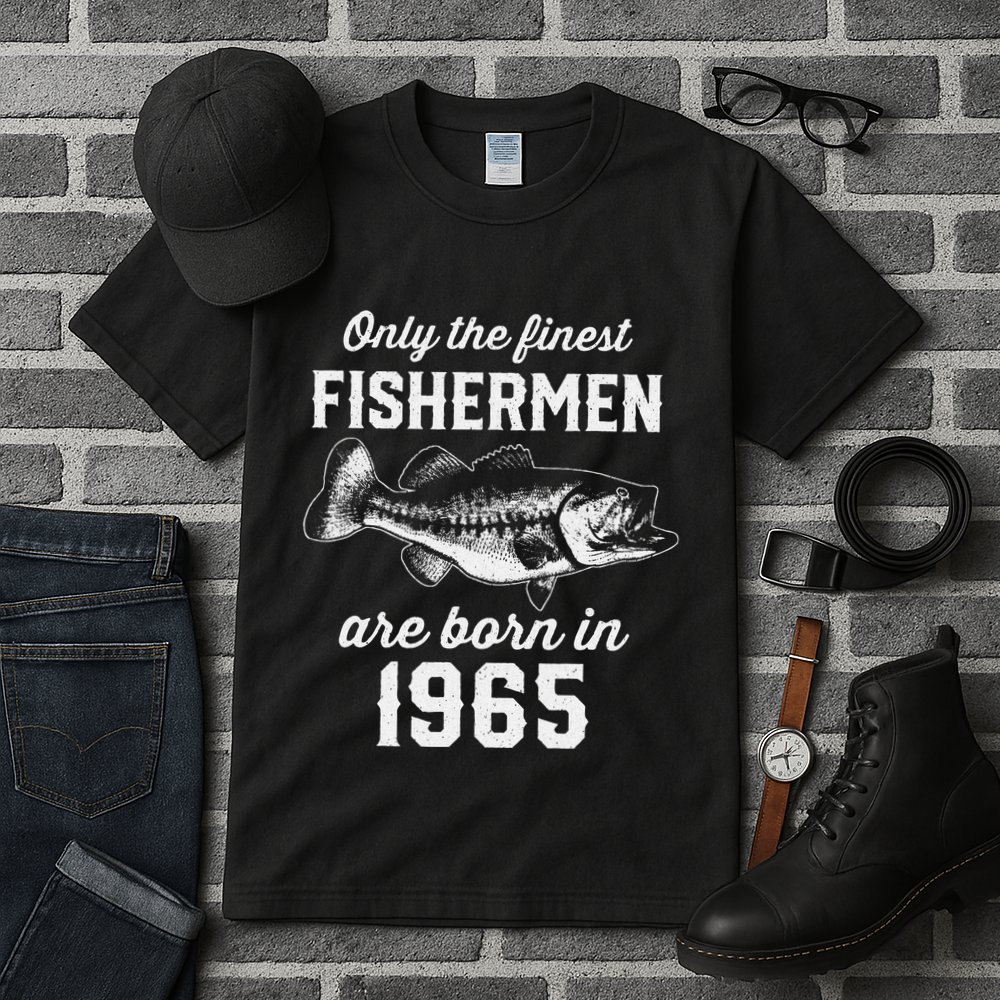 58 Year Old Fisherman Fishing 1965 58th Birthday Tall T-Shirt