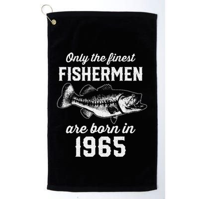 58 Year Old Fisherman Fishing 1965 58th Birthday Golf Towel