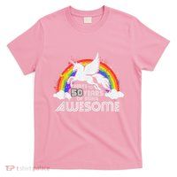 50 Years Of Being Awesome Unicorn Rainbow 50th Birthday T-Shirt