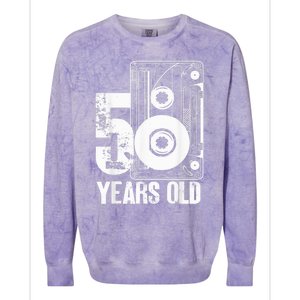 50 Years Old Outfit 50th Birthday Colorblast Crewneck Sweatshirt