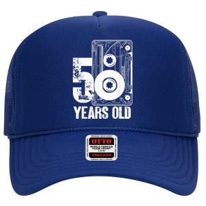 50 Years Old Outfit 50th Birthday High Crown Mesh Back Trucker Hat