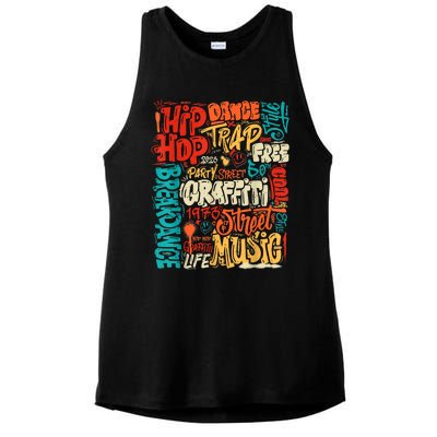 50 Years Old 50th Anniversary Of Hip Hop Graffiti Hip Hop Ladies PosiCharge Tri-Blend Wicking Tank