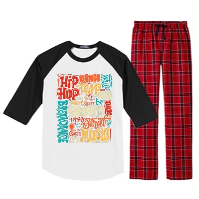 50 Years Old 50th Anniversary Of Hip Hop Graffiti Hip Hop Raglan Sleeve Pajama Set