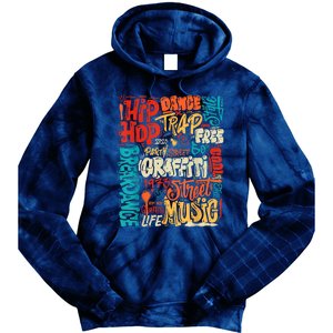 50 Years Old 50th Anniversary Of Hip Hop Graffiti Hip Hop Tie Dye Hoodie