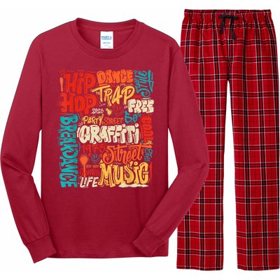 50 Years Old 50th Anniversary Of Hip Hop Graffiti Hip Hop Long Sleeve Pajama Set