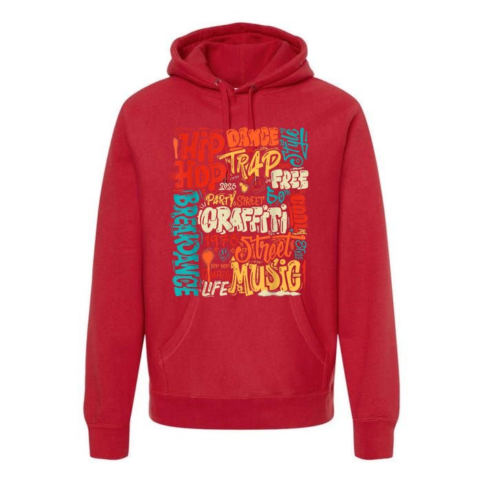 50 Years Old 50th Anniversary Of Hip Hop Graffiti Hip Hop Premium Hoodie