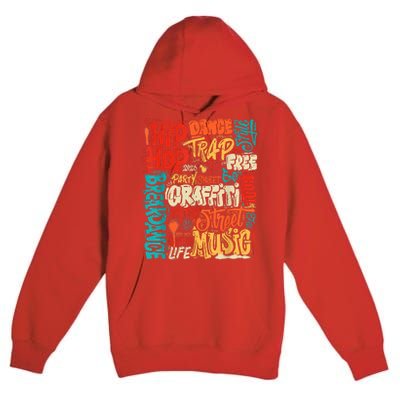 50 Years Old 50th Anniversary Of Hip Hop Graffiti Hip Hop Premium Pullover Hoodie