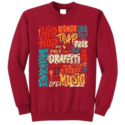 50 Years Old 50th Anniversary Of Hip Hop Graffiti Hip Hop Tall Sweatshirt