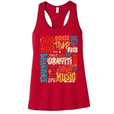 50 Years Old 50th Anniversary Of Hip Hop Graffiti Hip Hop Women's Racerback Tank