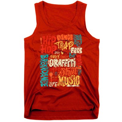 50 Years Old 50th Anniversary Of Hip Hop Graffiti Hip Hop Tank Top