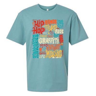 50 Years Old 50th Anniversary Of Hip Hop Graffiti Hip Hop Sueded Cloud Jersey T-Shirt