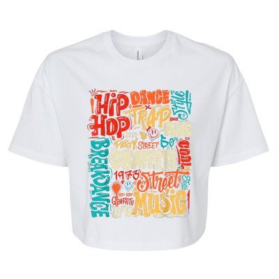 50 Years Old 50th Anniversary Of Hip Hop Graffiti Hip Hop Bella+Canvas Jersey Crop Tee