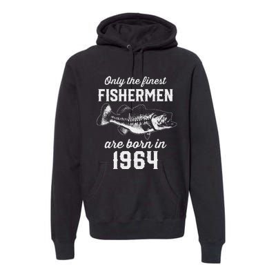 59 Year Old Fisherman Fishing 1964 59th Birthday Premium Hoodie