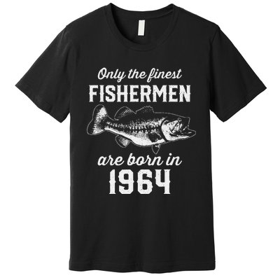 59 Year Old Fisherman Fishing 1964 59th Birthday Premium T-Shirt