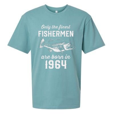 59 Year Old Fisherman Fishing 1964 59th Birthday Sueded Cloud Jersey T-Shirt