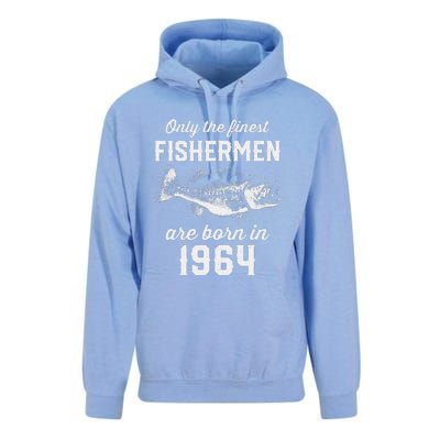 59 Year Old Fisherman Fishing 1964 59th Birthday Unisex Surf Hoodie