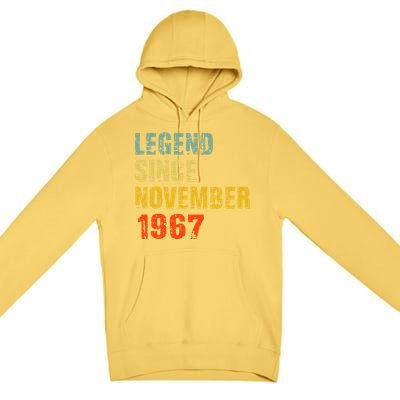 55 Year Old 55th Birthday Gifts Legend Since November 1967 Premium Pullover Hoodie