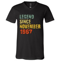 55 Year Old 55th Birthday Gifts Legend Since November 1967 V-Neck T-Shirt