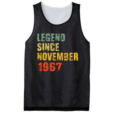 55 Year Old 55th Birthday Gifts Legend Since November 1967 Mesh Reversible Basketball Jersey Tank