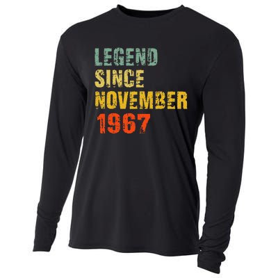 55 Year Old 55th Birthday Gifts Legend Since November 1967 Cooling Performance Long Sleeve Crew