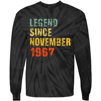 55 Year Old 55th Birthday Gifts Legend Since November 1967 Tie-Dye Long Sleeve Shirt