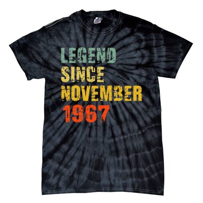 55 Year Old 55th Birthday Gifts Legend Since November 1967 Tie-Dye T-Shirt