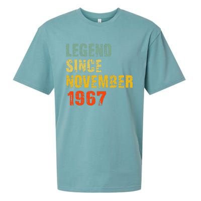 55 Year Old 55th Birthday Gifts Legend Since November 1967 Sueded Cloud Jersey T-Shirt