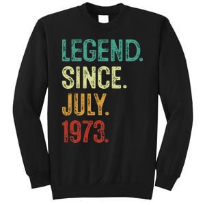 50 Years Old Legend Since July 1973 50th Birthday Sweatshirt