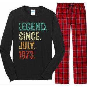 50 Years Old Legend Since July 1973 50th Birthday Long Sleeve Pajama Set