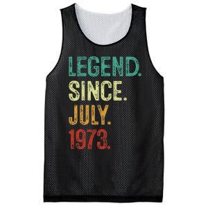 50 Years Old Legend Since July 1973 50th Birthday Mesh Reversible Basketball Jersey Tank