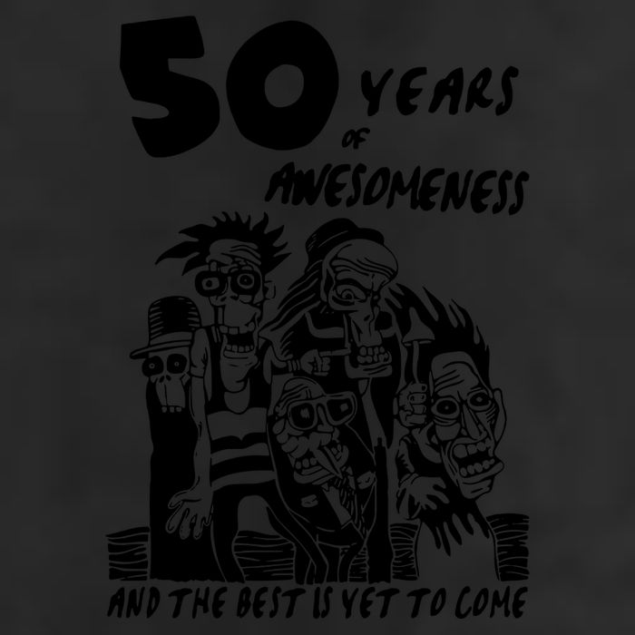 50 Years Of Awesomeness 7 Panel Mesh Trucker Snapback Hat