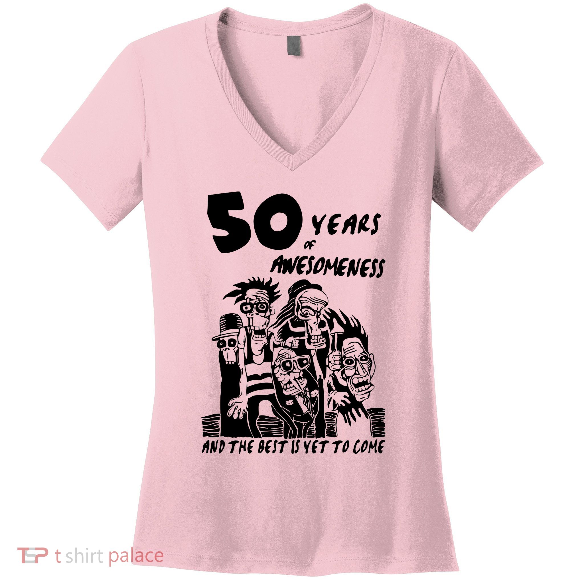 50 Years Of Awesomeness Women's V-Neck T-Shirt