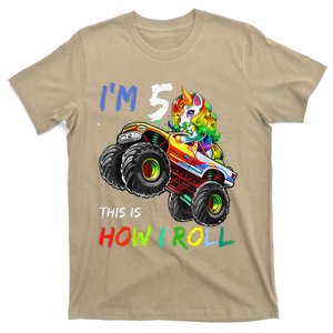 5 Years Old Unicorn Monster Truck 5th Birthday Gift For T-Shirt