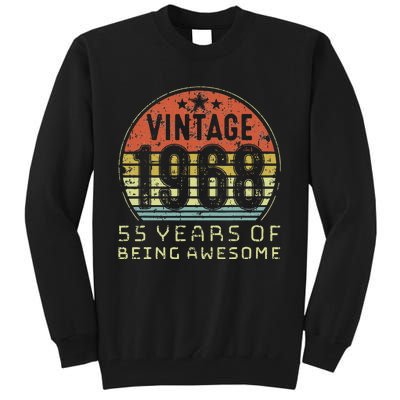 55 Year Old Birthday Vintage 1968 55th Birthday Tall Sweatshirt