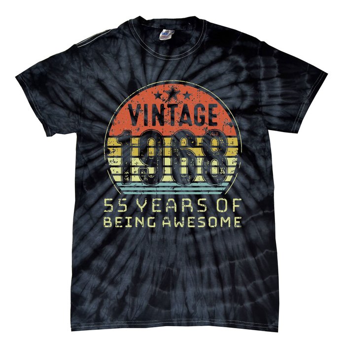 55 Year Old Birthday Vintage 1968 55th Birthday Tie-Dye T-Shirt