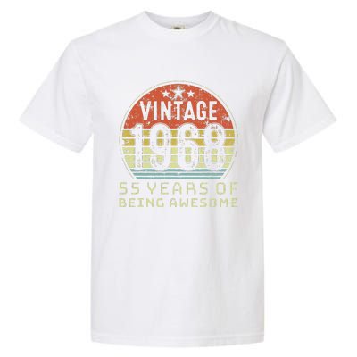 55 Year Old Birthday Vintage 1968 55th Birthday Garment-Dyed Heavyweight T-Shirt