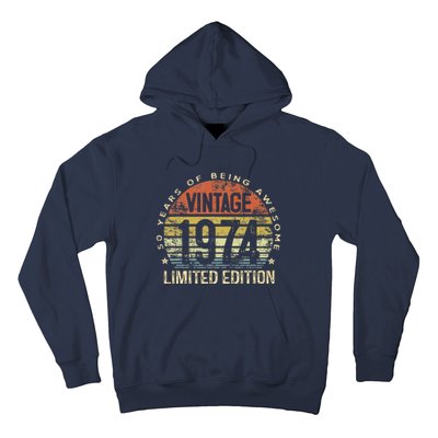 50 Year Old Gifts Vintage 1974 Limited Edition 50th Birthday Hoodie