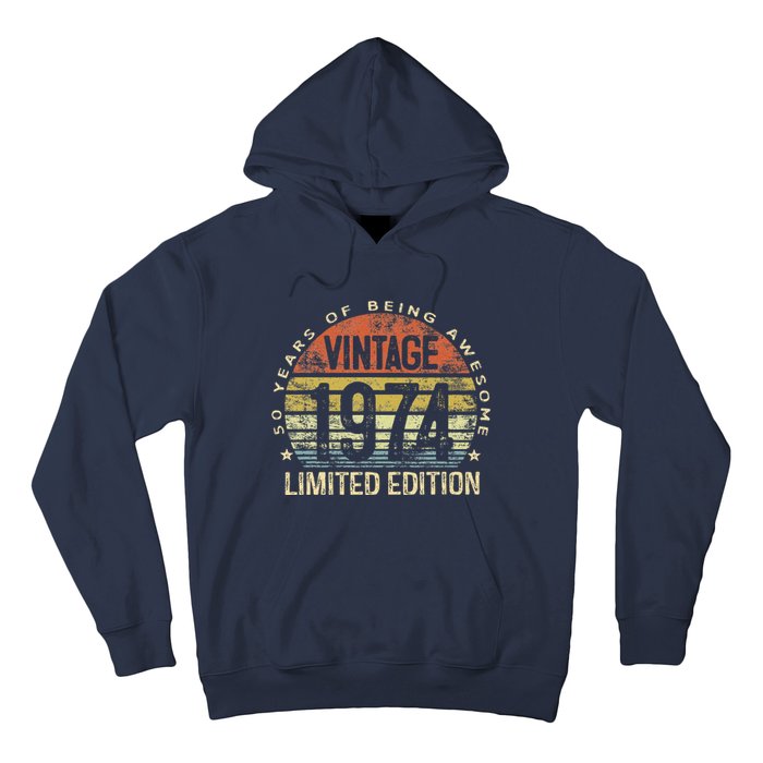 50 Year Old Gifts Vintage 1974 Limited Edition 50th Birthday Hoodie