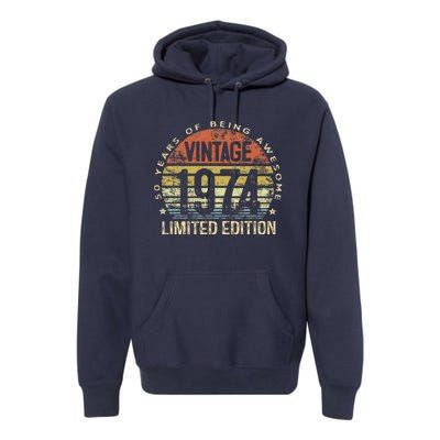 50 Year Old Gifts Vintage 1974 Limited Edition 50th Birthday Premium Hoodie