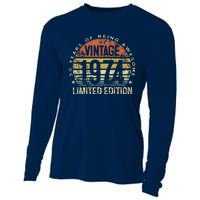 50 Year Old Gifts Vintage 1974 Limited Edition 50th Birthday Cooling Performance Long Sleeve Crew