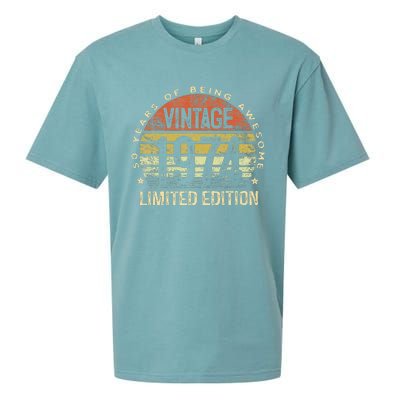 50 Year Old Gifts Vintage 1974 Limited Edition 50th Birthday Sueded Cloud Jersey T-Shirt